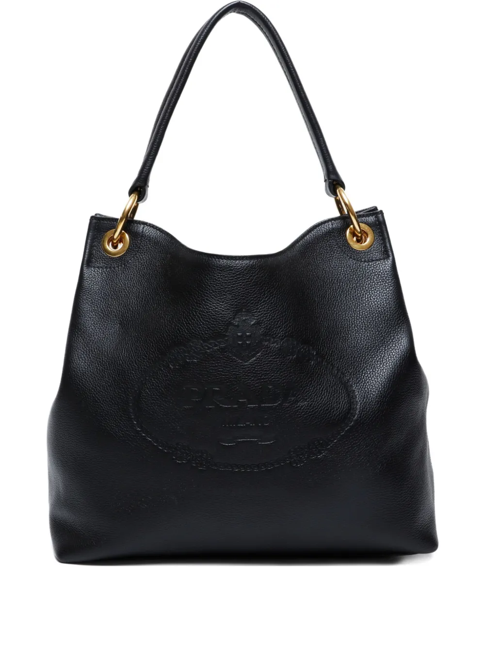 Prada Pre-Owned 2013 embossed-logo shoulder bag | Black | Image 1