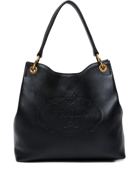 Prada Pre-Owned 2013 embossed-logo shoulder bag