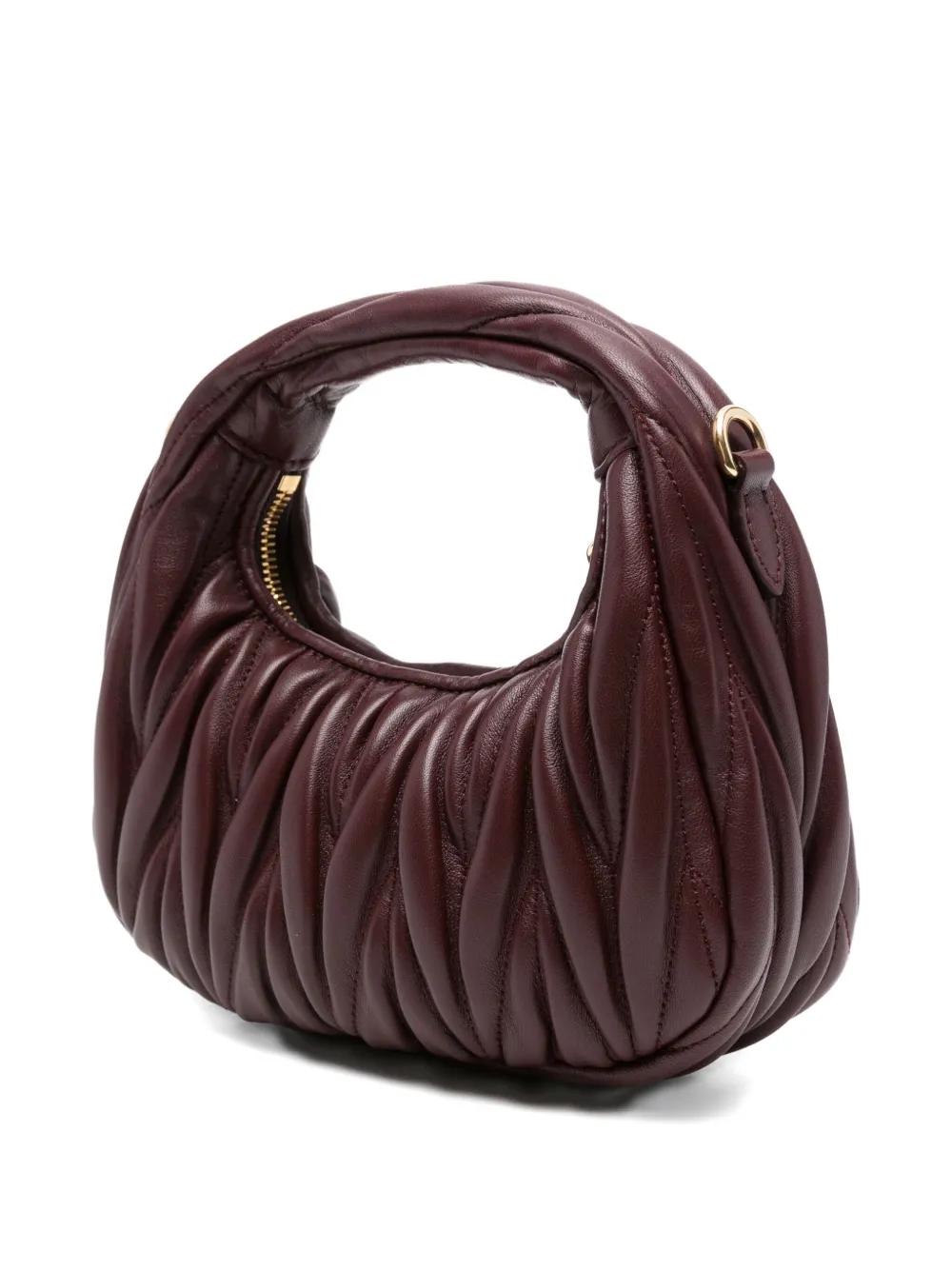 Miu Kleine gewatteerde leren tas Rood