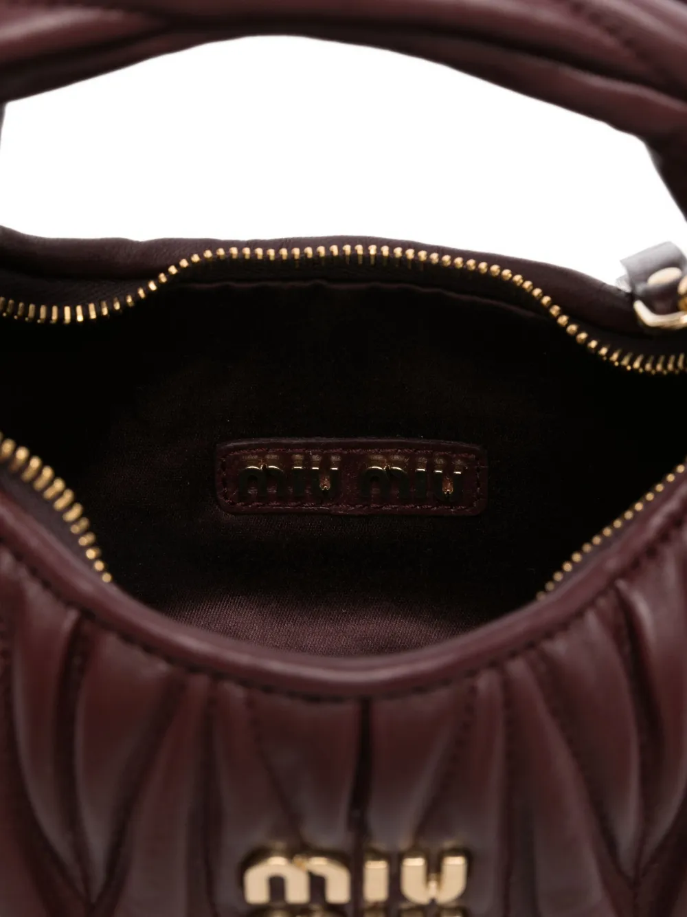 Miu Kleine gewatteerde leren tas Rood