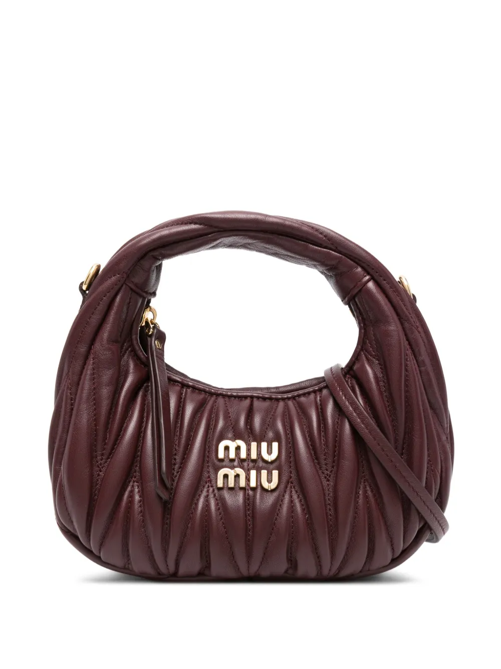 Miu Miu Mini-Tasche aus gestepptem Leder | Rot | Image 1