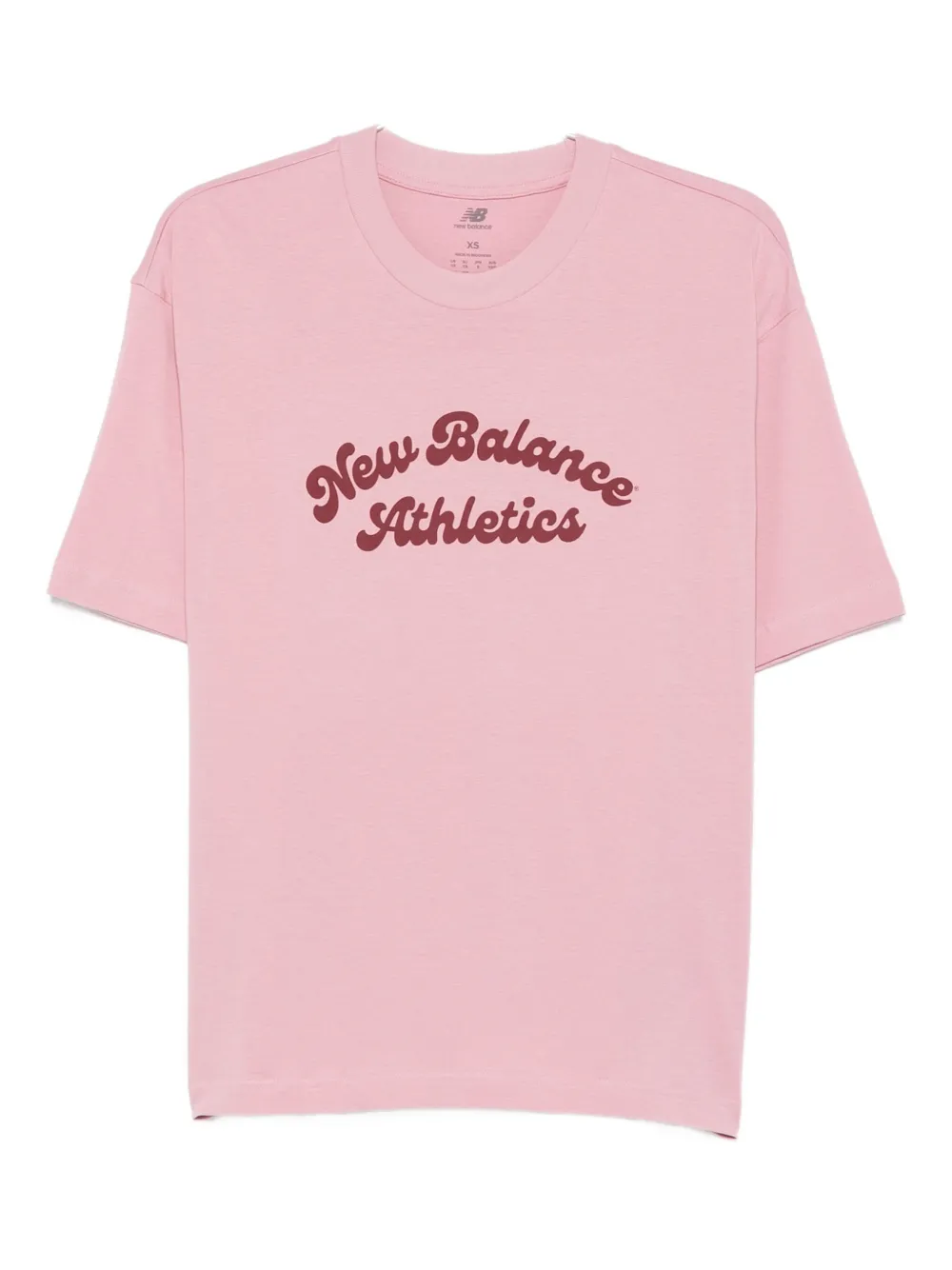 New Balance Logo-print Cotton T-shirt In Pink