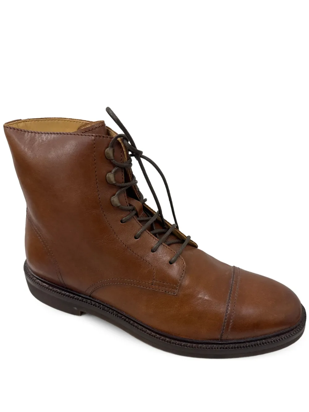 Brunello Cucinelli lace-up cap-toe boots | Brown | Image 1
