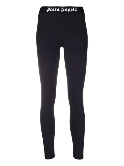 Palm Angels logo-waist leggings