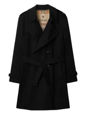 Burberry ダブルブレスト トレンチコート | ブラック | FARFETCH JP