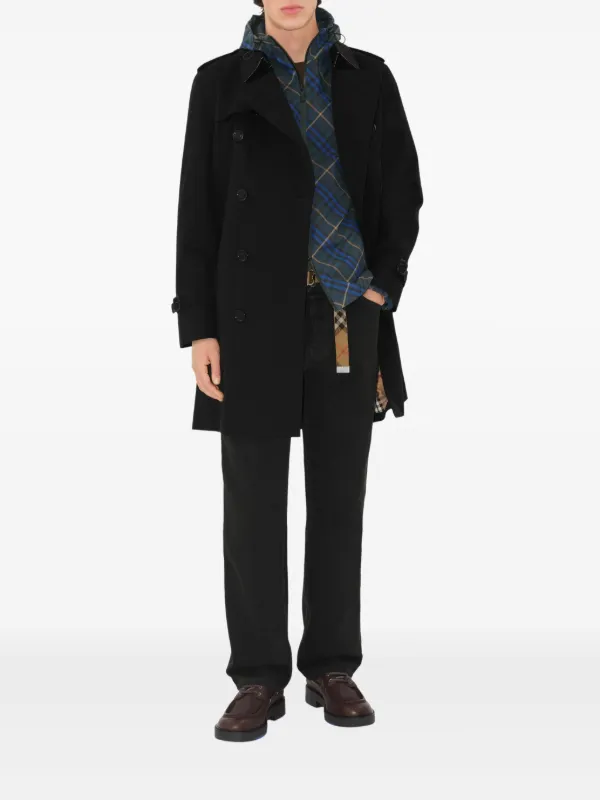 Burberry ダブルブレスト トレンチコート | ブラック | FARFETCH JP