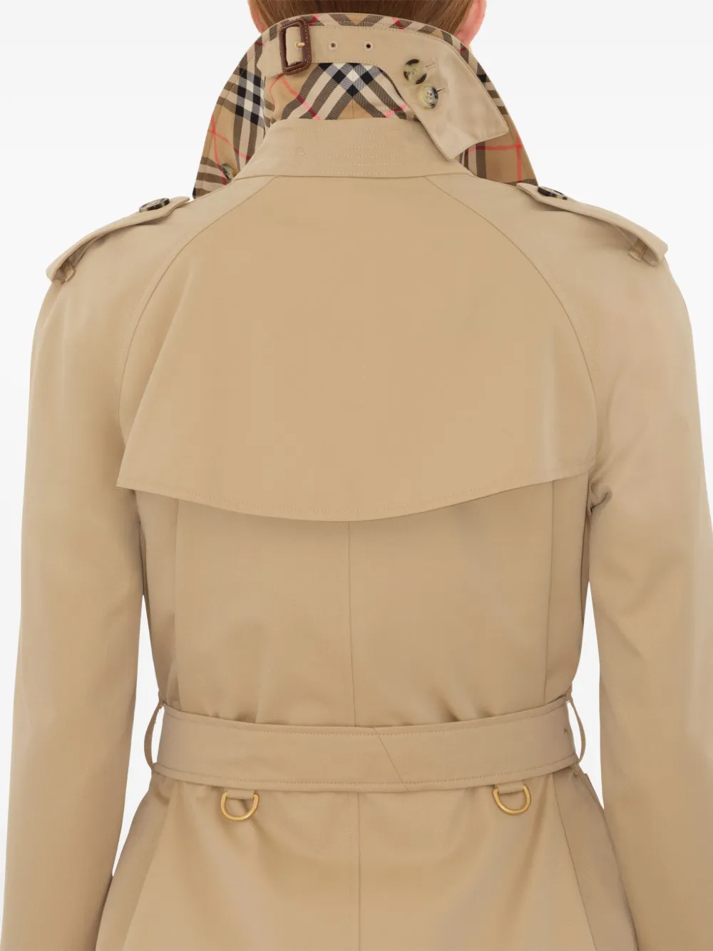Burberry Castleford Double-breasted Cotton-gabardine Trench Coat In Neutral