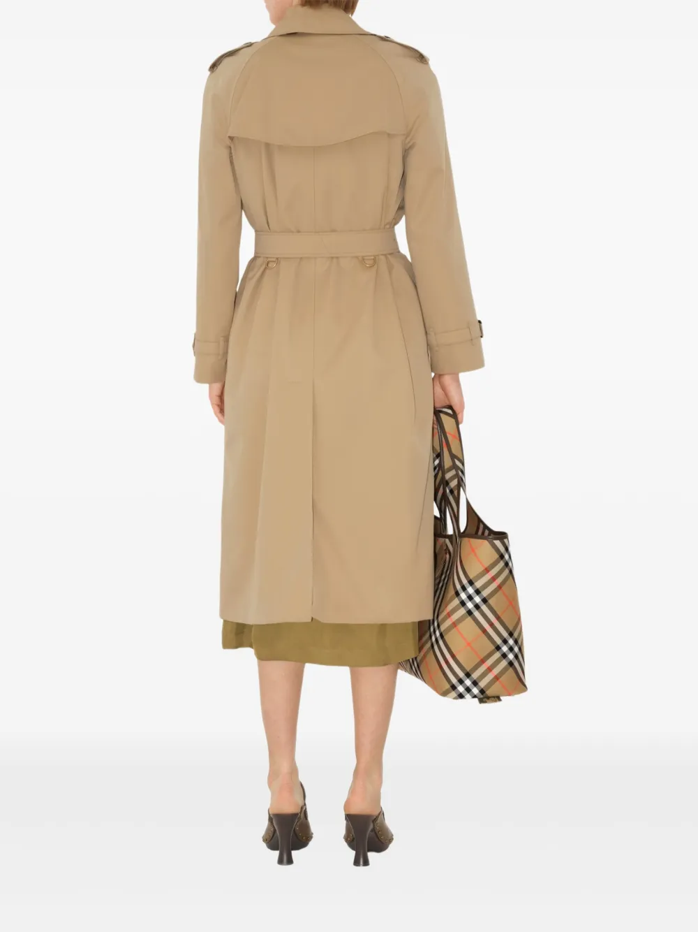 Burberry Castleford Double-breasted Cotton-gabardine Trench Coat In Neutral