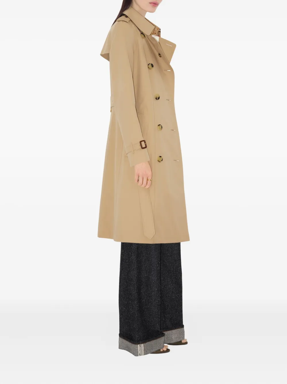 Burberry Chelsea Heritage Belted Trench Coat In Brown