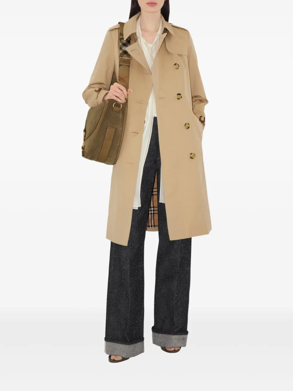 Burberry Chelsea Heritage trenchcoat met ceintuur Beige