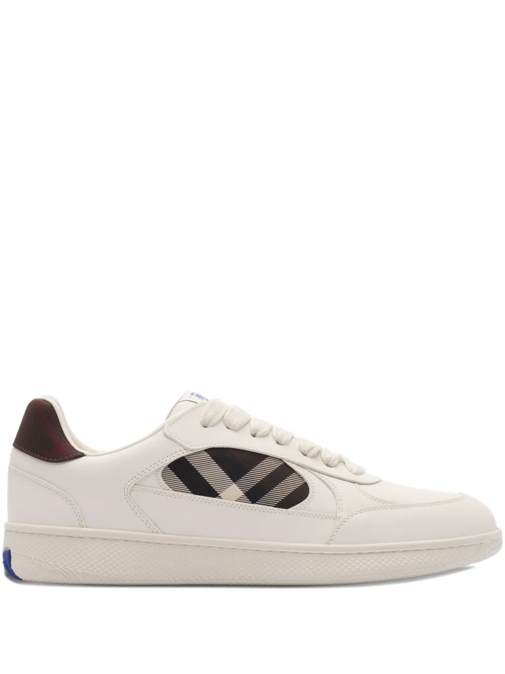 Burberry Terrace leren sneakers met geruit vlak Wit