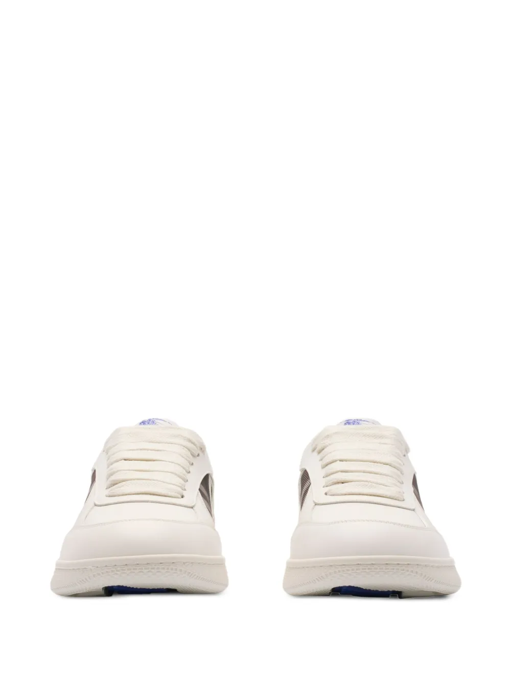 Burberry Terrace leren sneakers met geruit vlak Wit