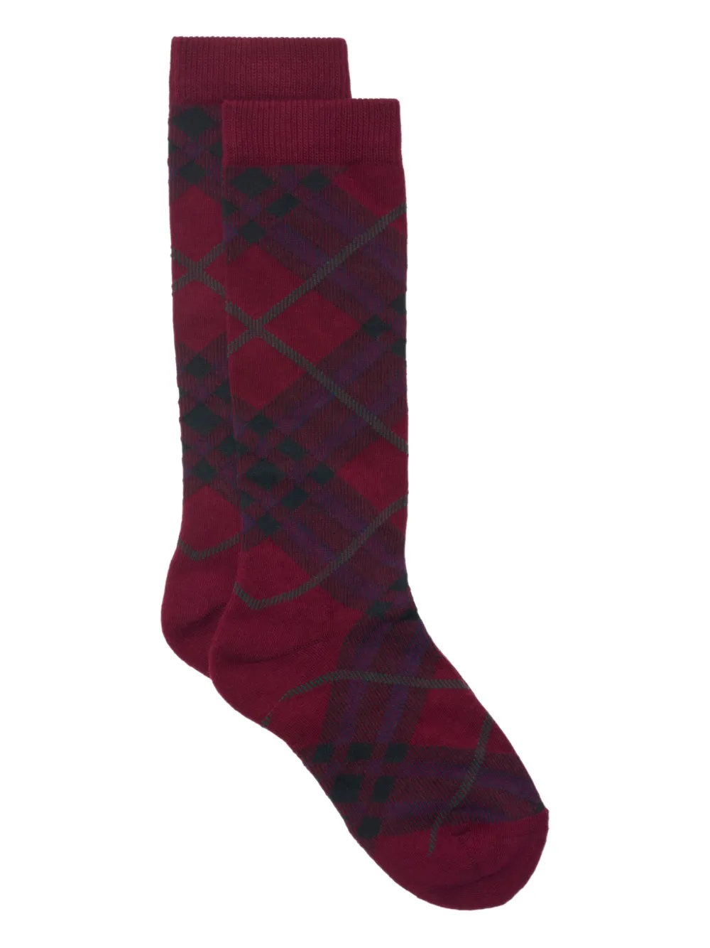 Burberry Calzini a quadri - Rosso