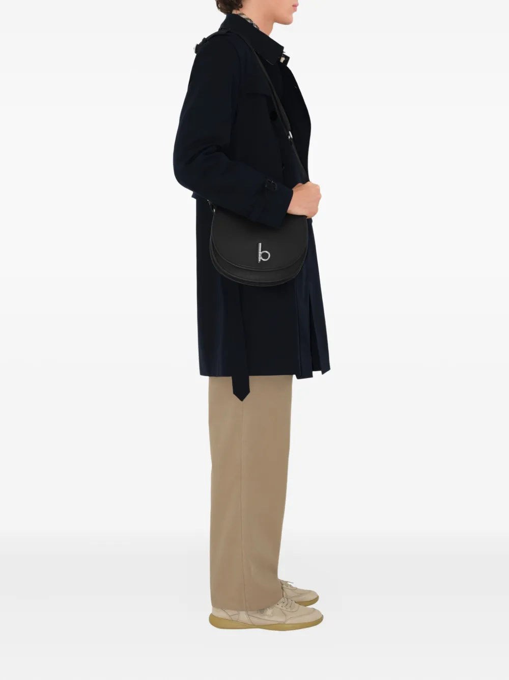 Burberry Short Kensington Heritage Trench Coat In Blue
