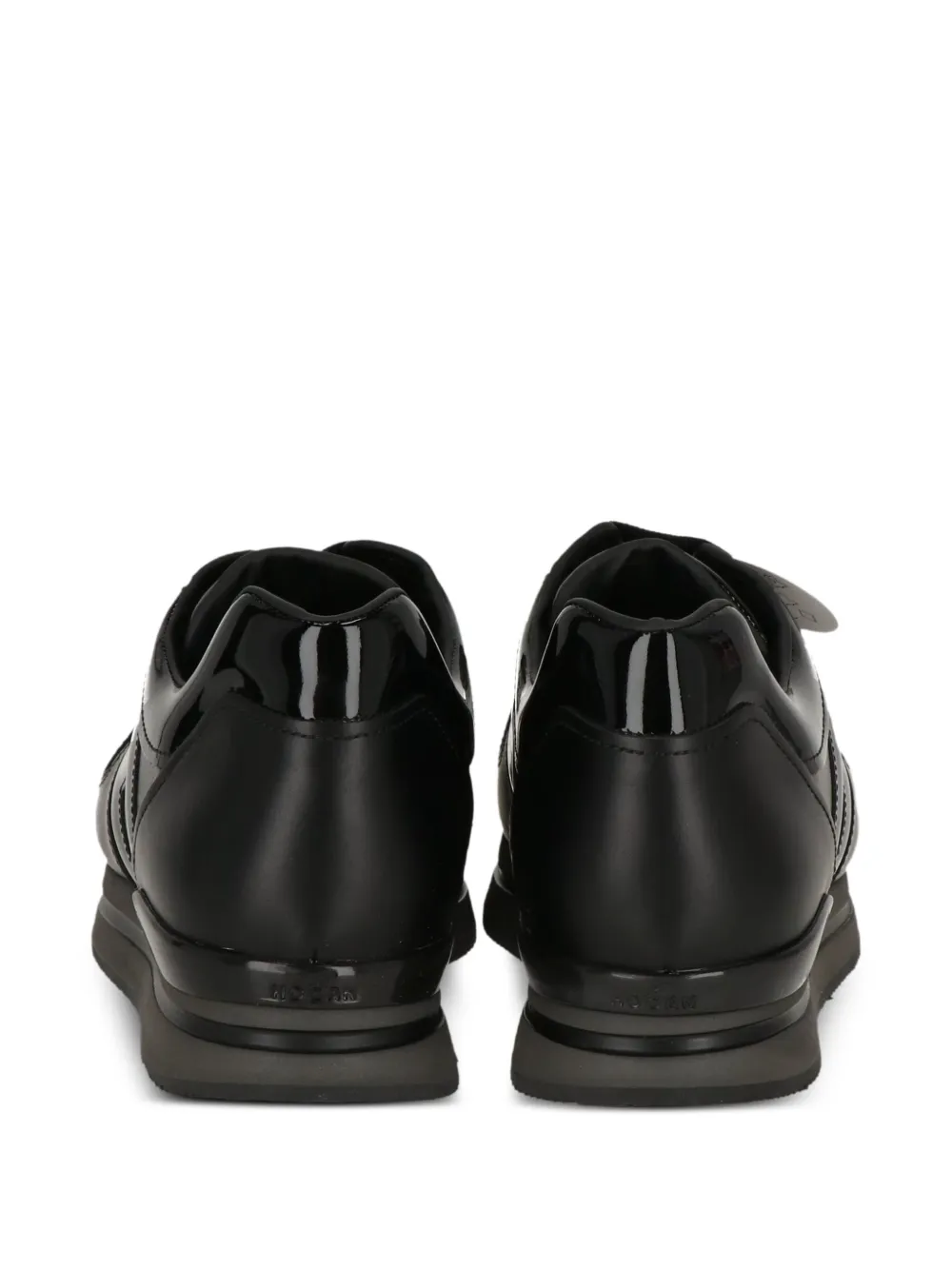Hogan leather lace-up sneakers Black