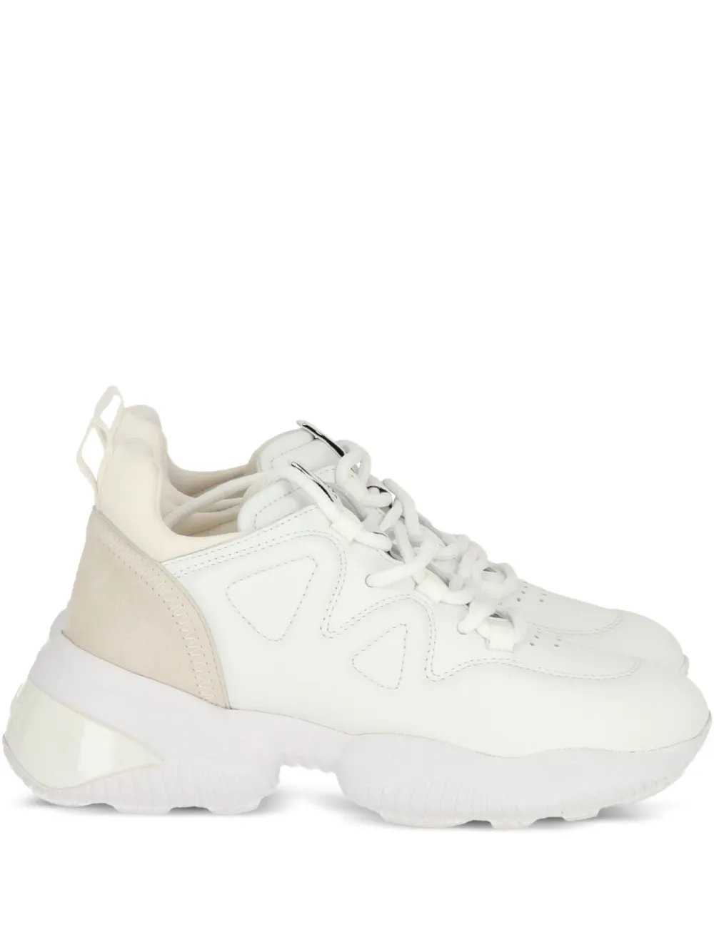 Hogan leather lace-up sneakers Neutrals