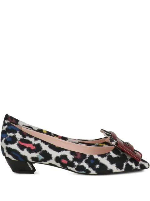 Roger Vivier buckle-embellished animal-print pumps