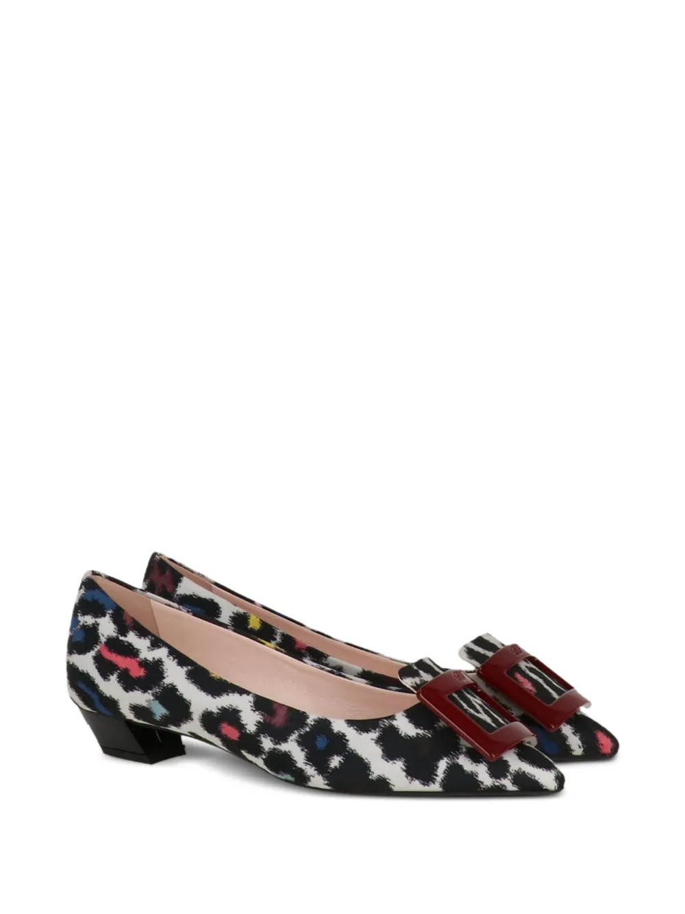 Roger Vivier buckle-embellished animal-print pumps | Heeled Pumps | Image 2