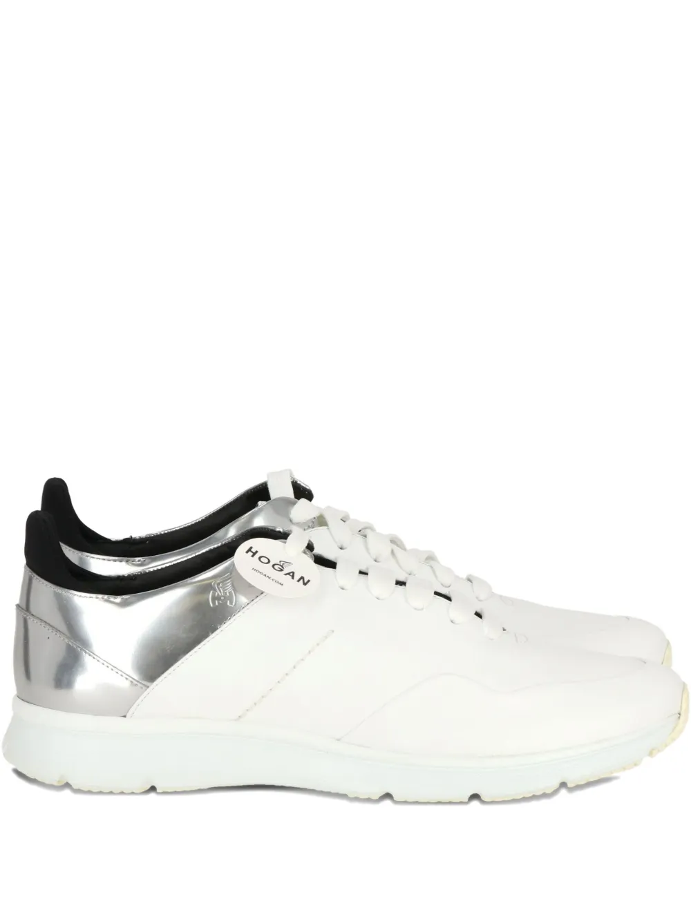 Hogan metallic-detail leather sneakers White