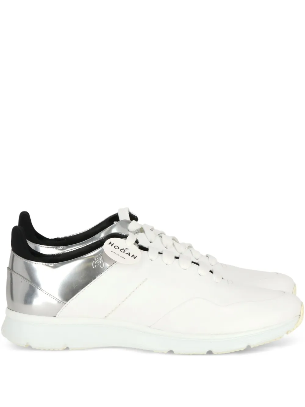 Hogan metallic-detail leather sneakers White