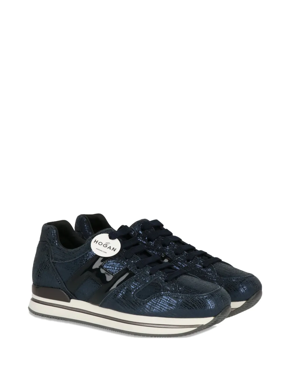 Hogan leather lace-up sneakers Blue