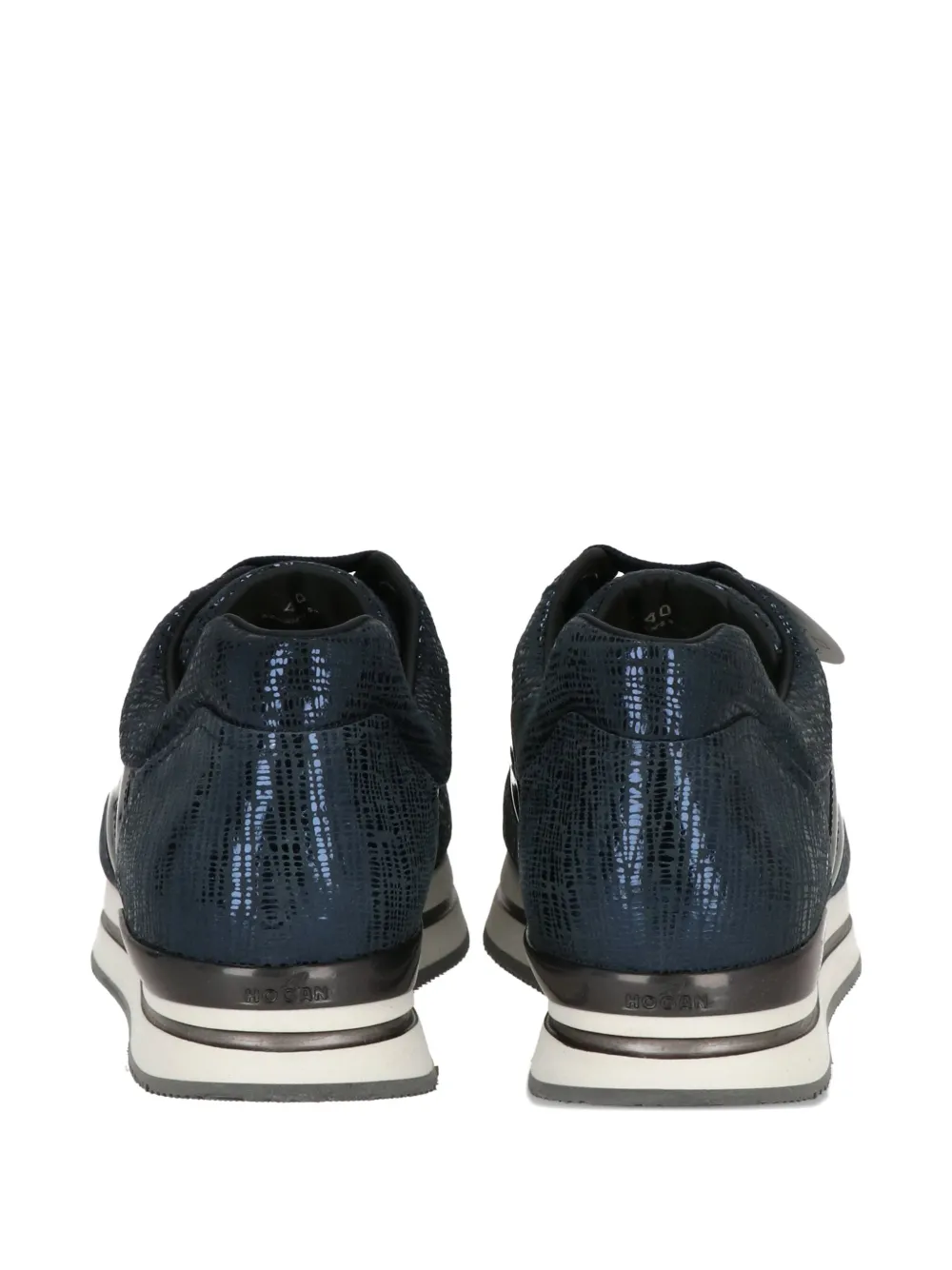 Hogan leather lace-up sneakers Blue