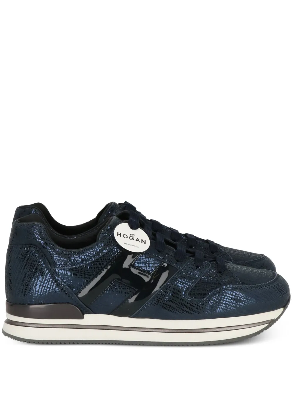 Hogan leather lace-up sneakers Blue