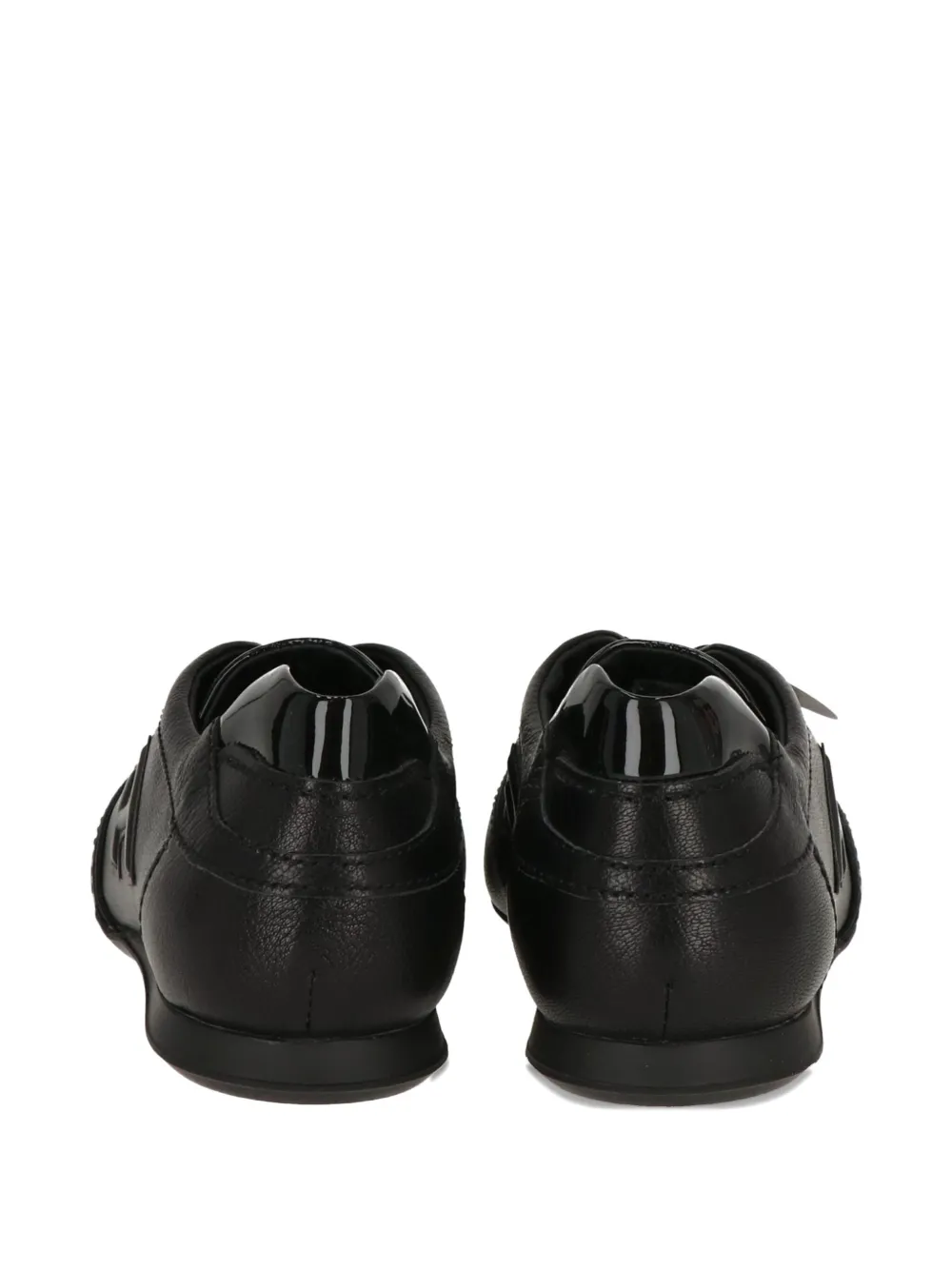Hogan Leather Lace-up Sneakers In Black
