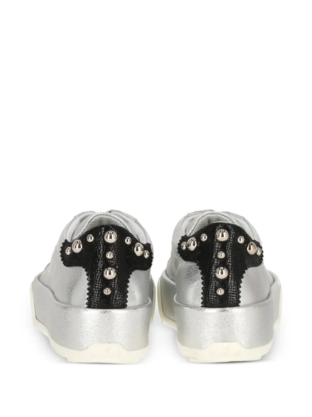 Hogan studded-detail leather sneakers Grey