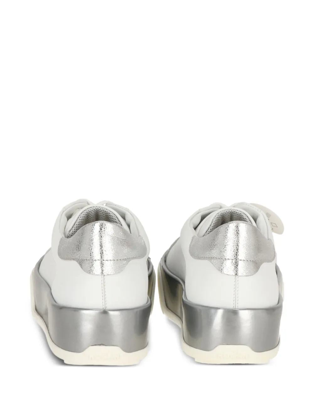 Hogan metallic-panel leather sneakers White