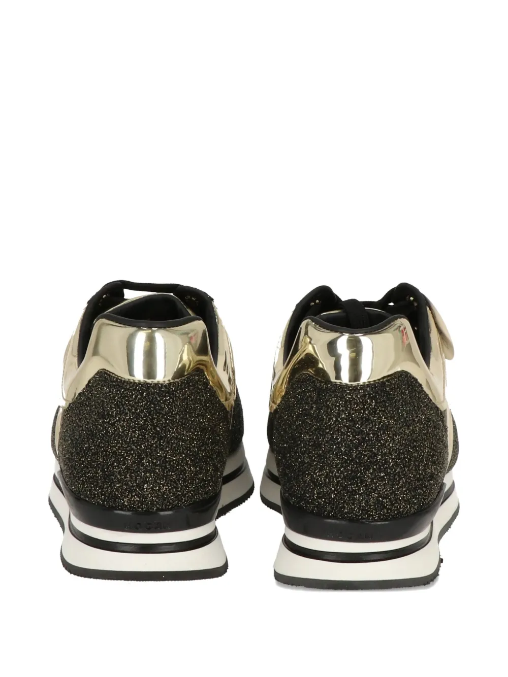 Hogan Glitter Sneakers In Black