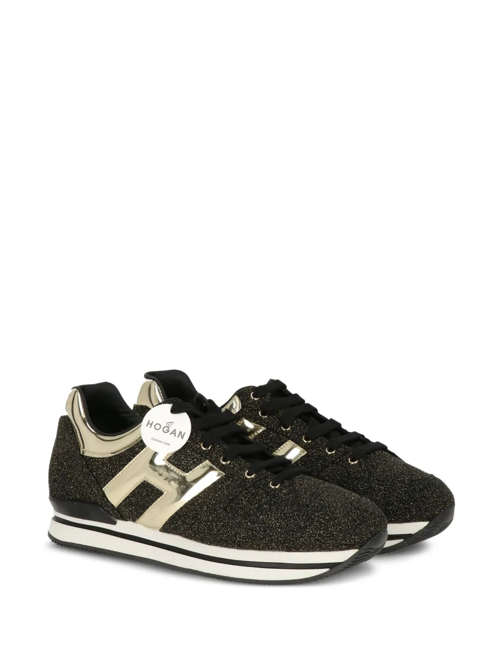 Hogan glitter sneakers - Zwart