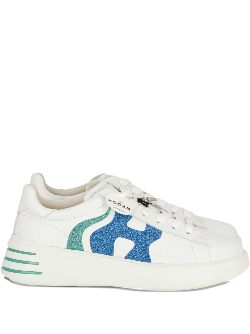 Hogan glitter-logo sneakers White