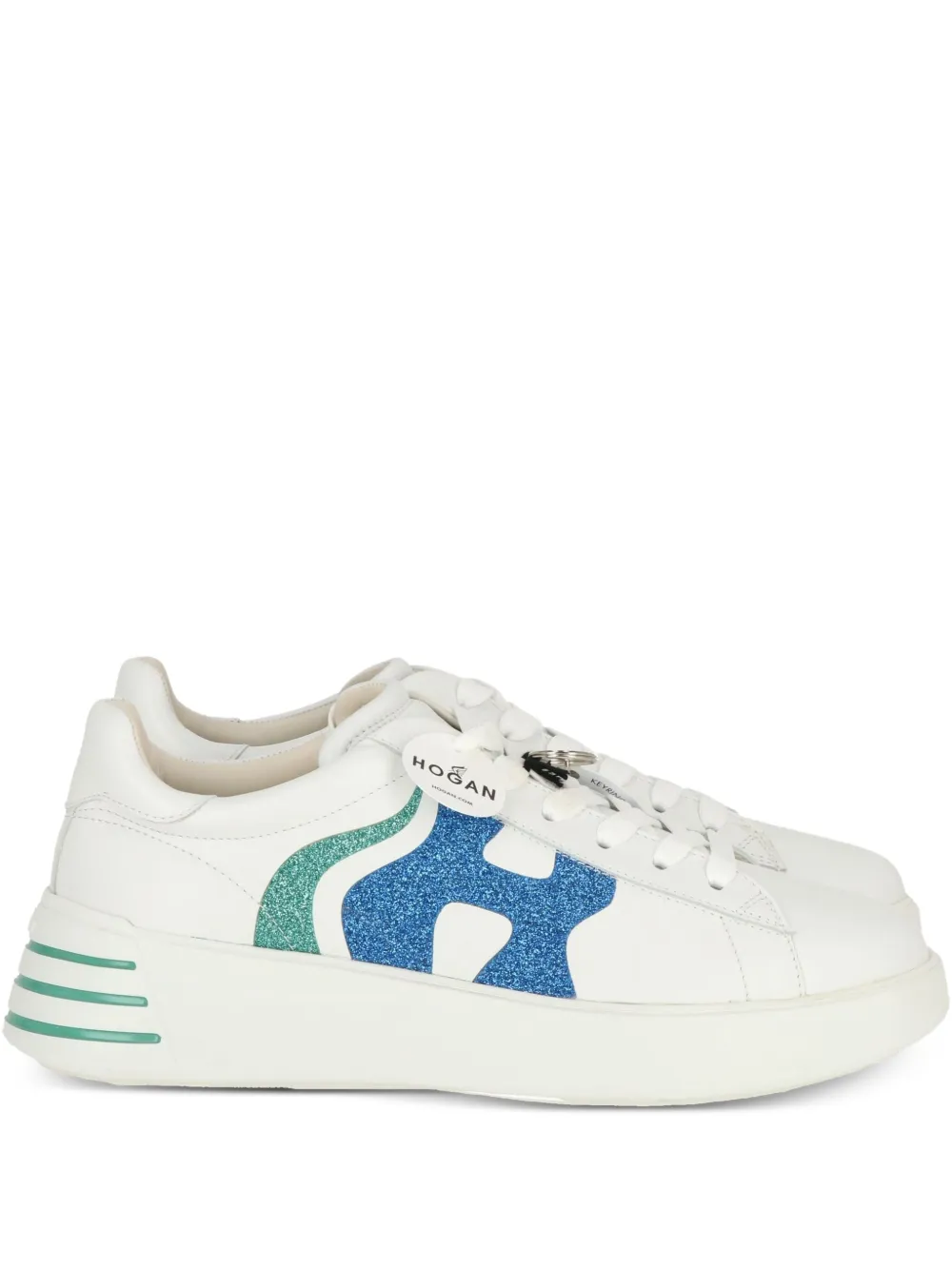 Hogan glitter-logo sneakers White
