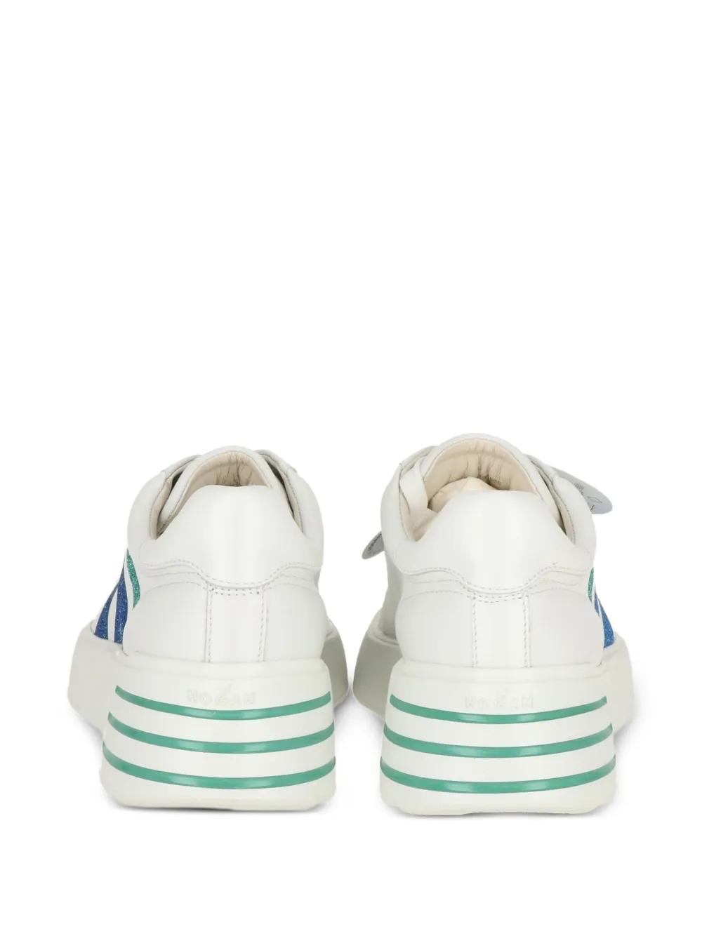Hogan glitter-logo sneakers - Wit