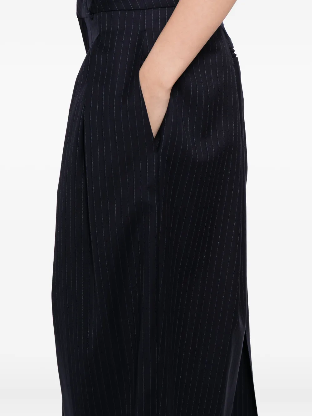 Sonia Carrasco Pinstriped Skirt In Black