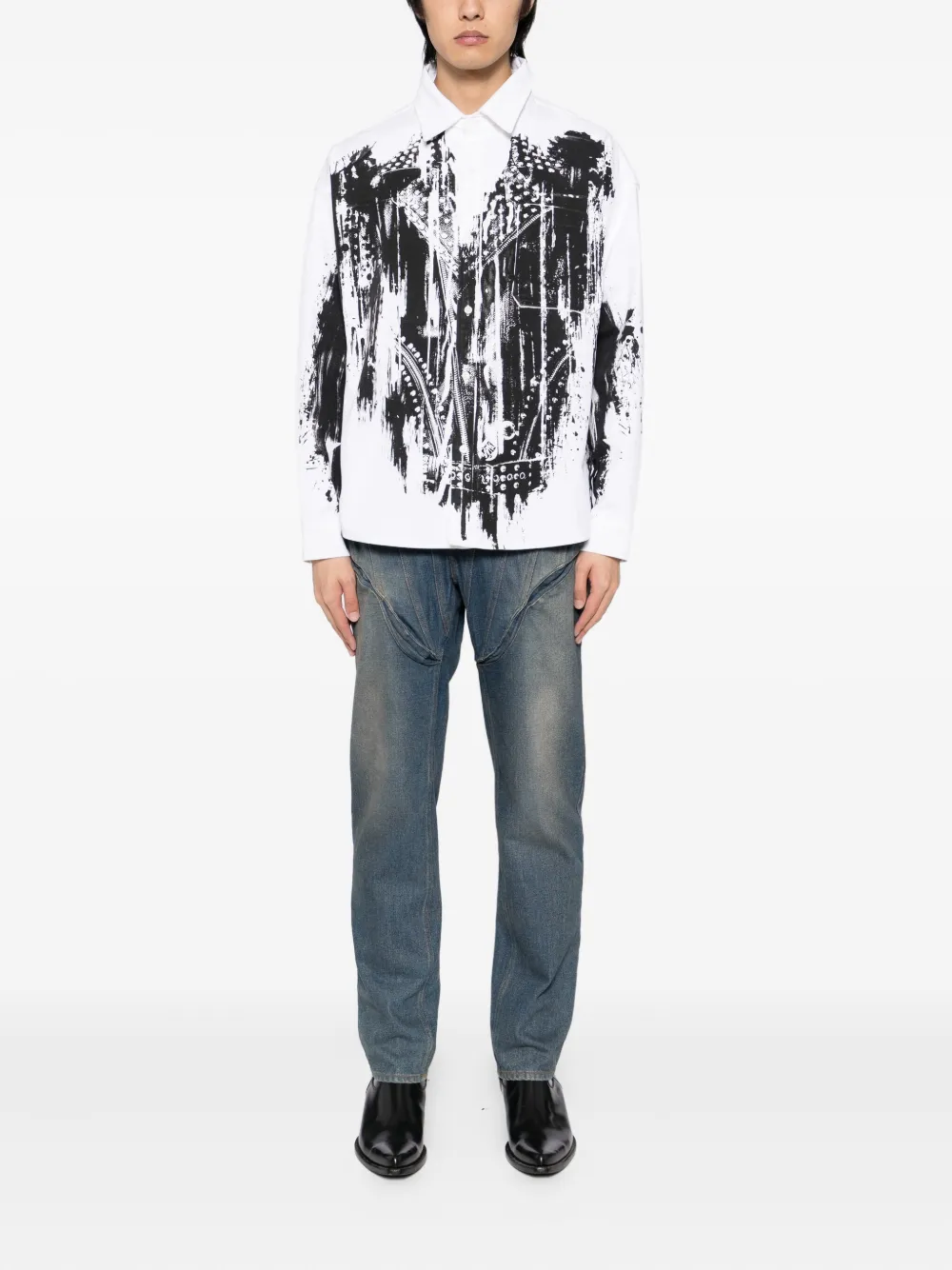 JUNTAE KIM Overhemd met print - Wit