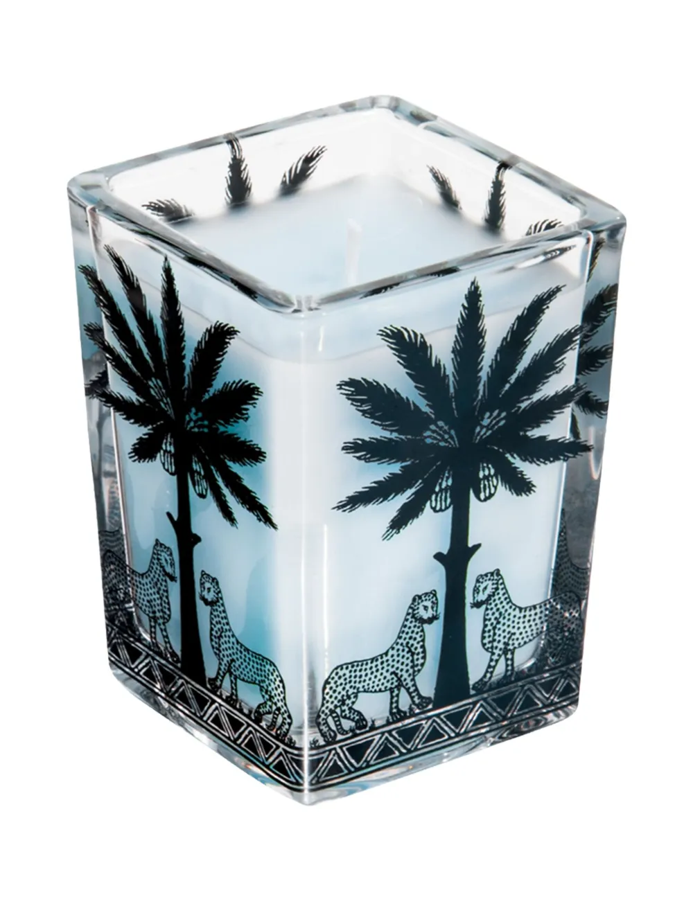 Ortigia Sicilia Florio Large Square-shape Candle (9.5cm X 7cm) In Blue