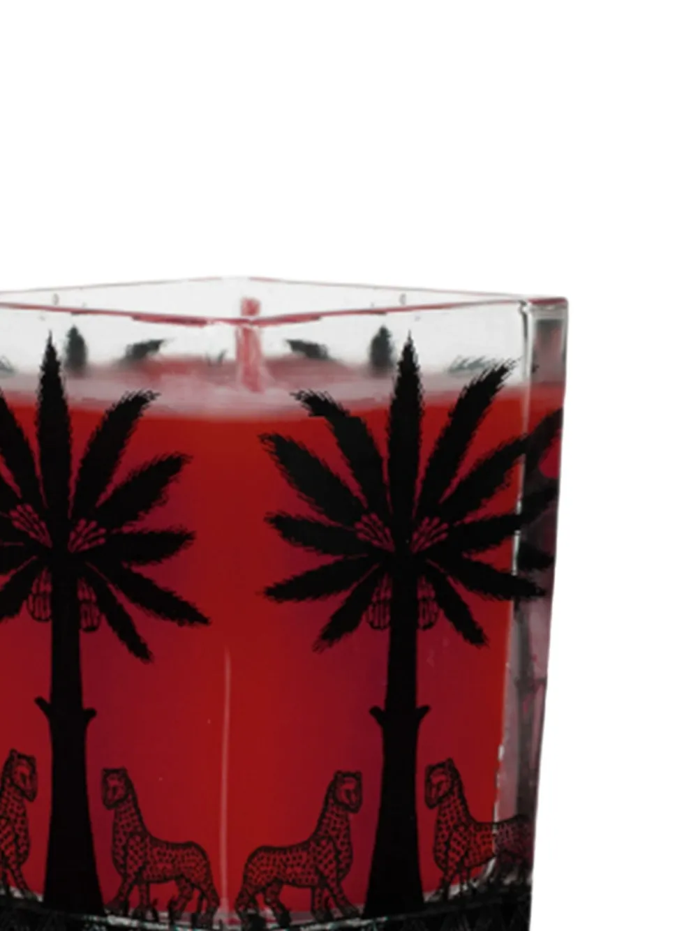 Ortigia Sicilia palm-tree print square-shape candle (9.5cm x 7cm) | Candles | Image 2