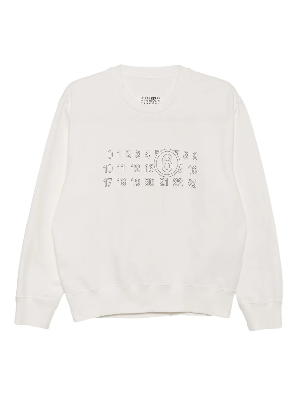 MM6 Maison Margiela logo-print cotton sweatshirt | White | Image 1