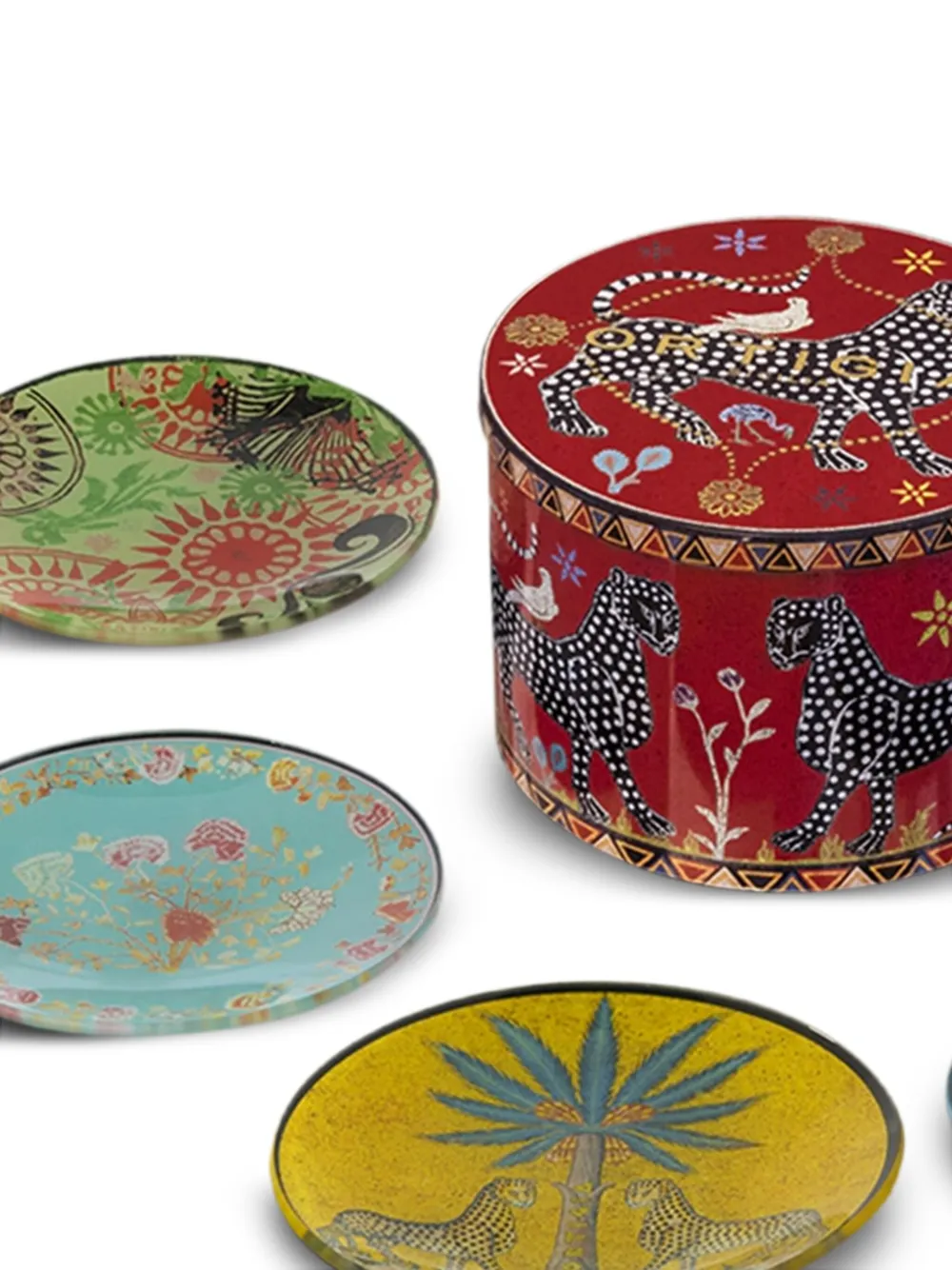 Ortigia Sicilia Tin animal-print plates (set of five) | Decorative Trays & Plates | Image 2