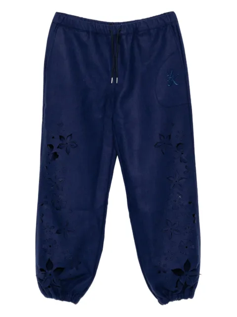 JUNTAE KIM laser-cut flower track pants