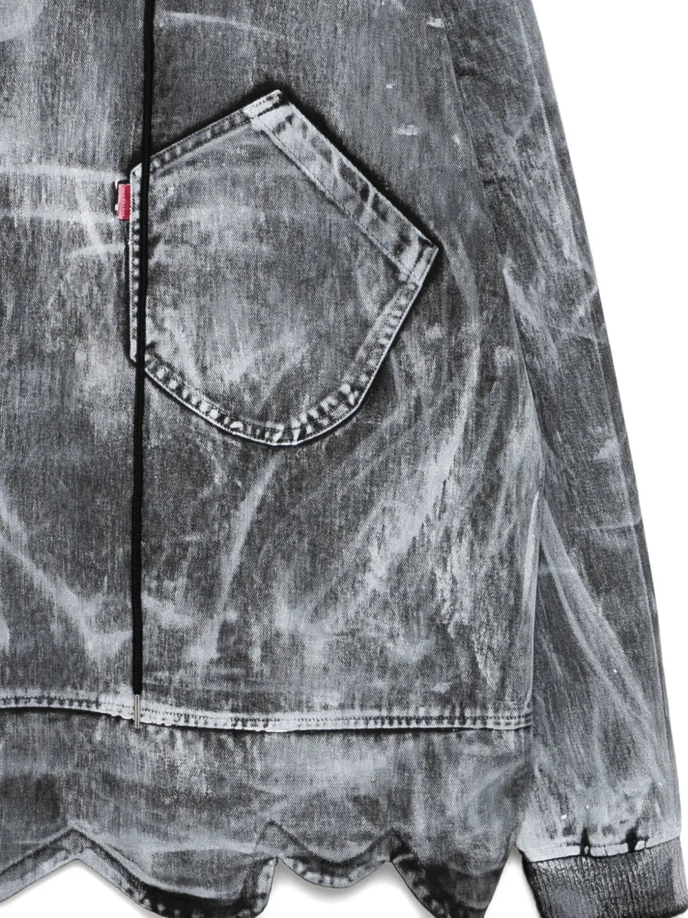 Juntae Kim Painted Petal Hoodie In Gray