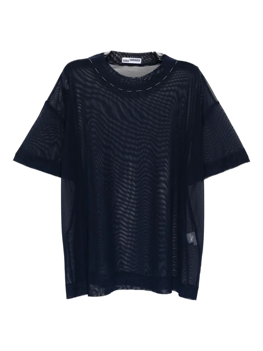 SONIA CARRASCO sheer T-shirt - Blu