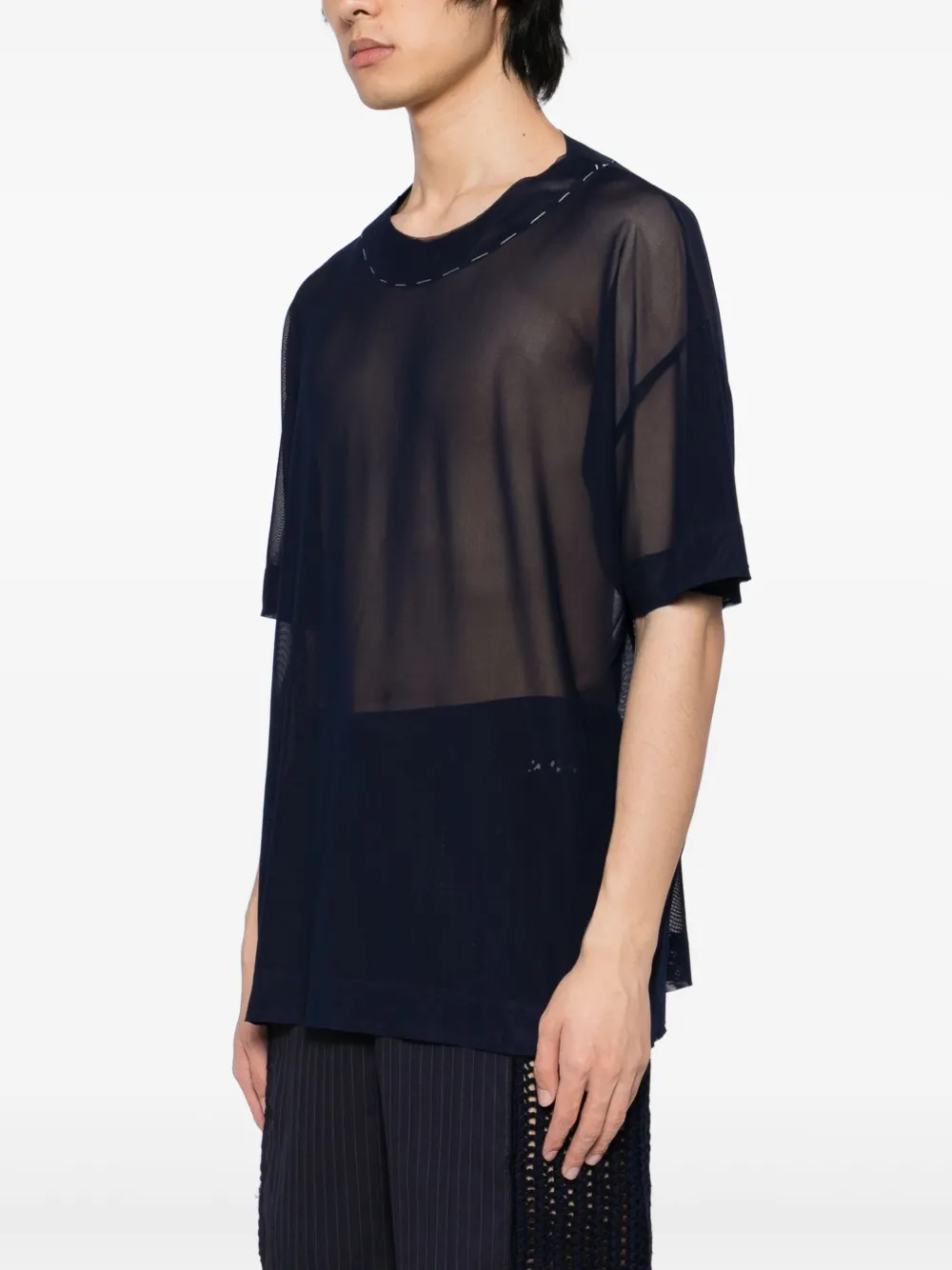  Sonia Carrasco Sheer T-shirt - Blue 