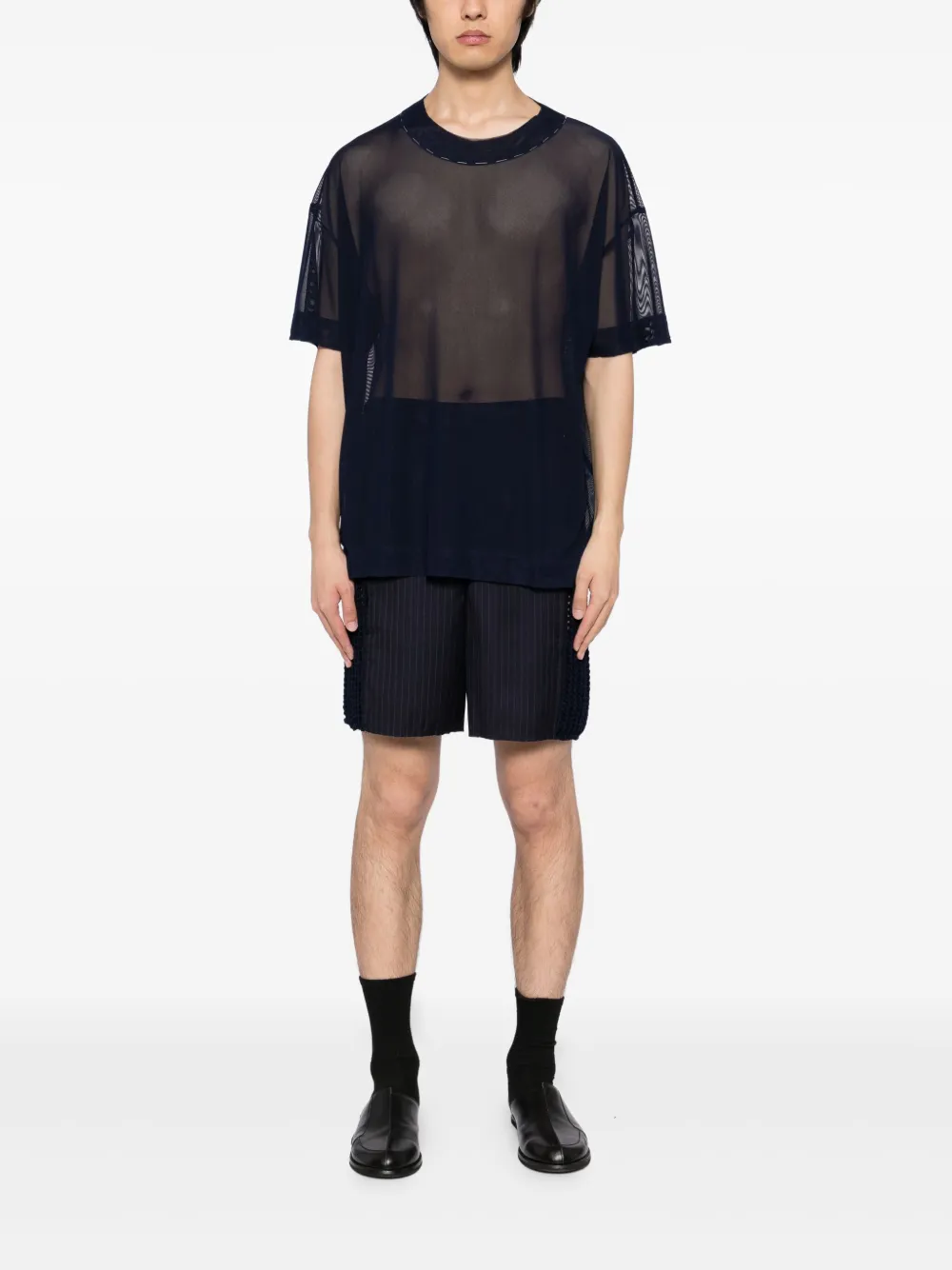 SONIA CARRASCO Doorzichtig T-shirt - Blauw