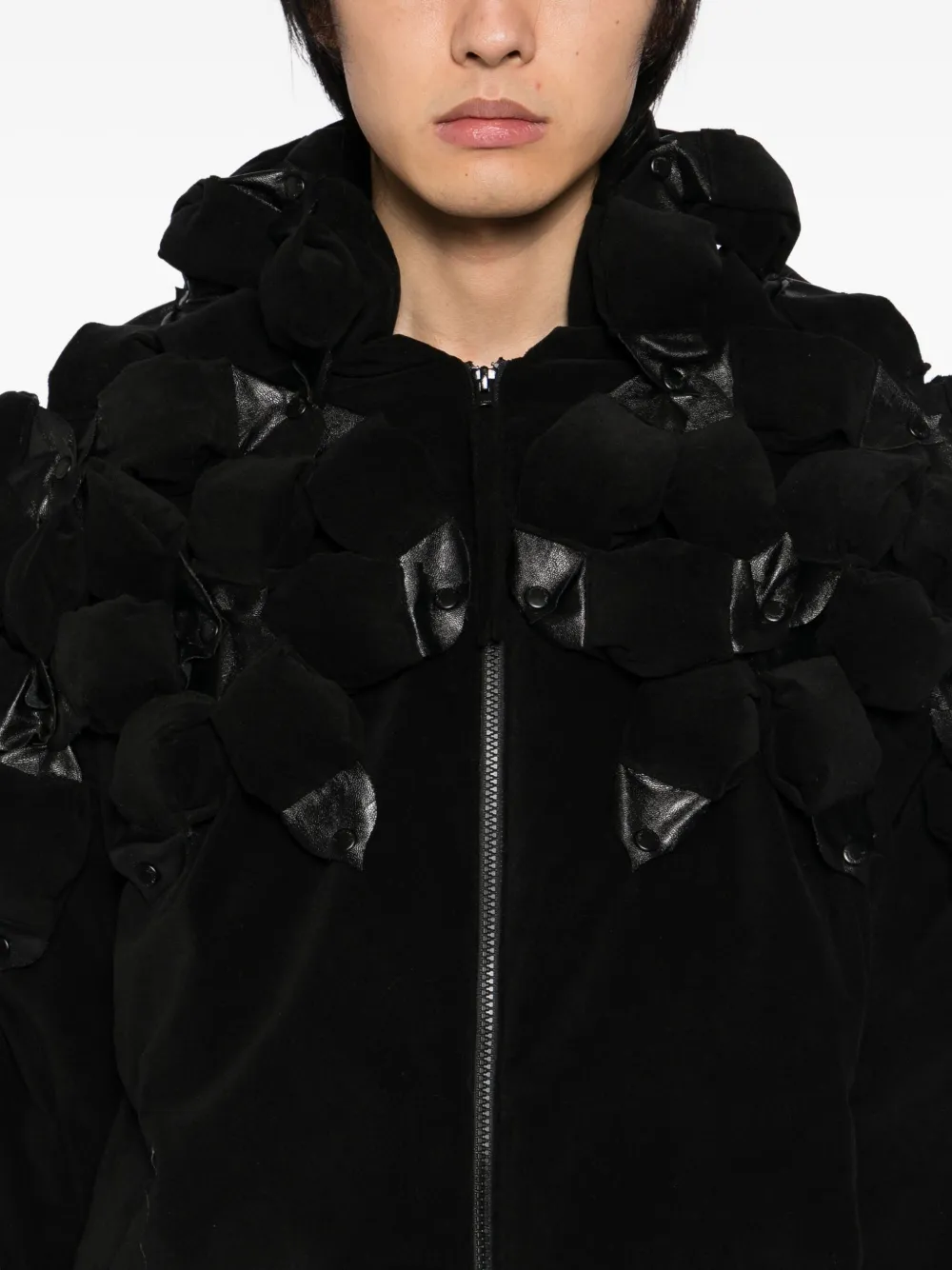 Juntae Kim Floral-embellishment Down Jacket In Black