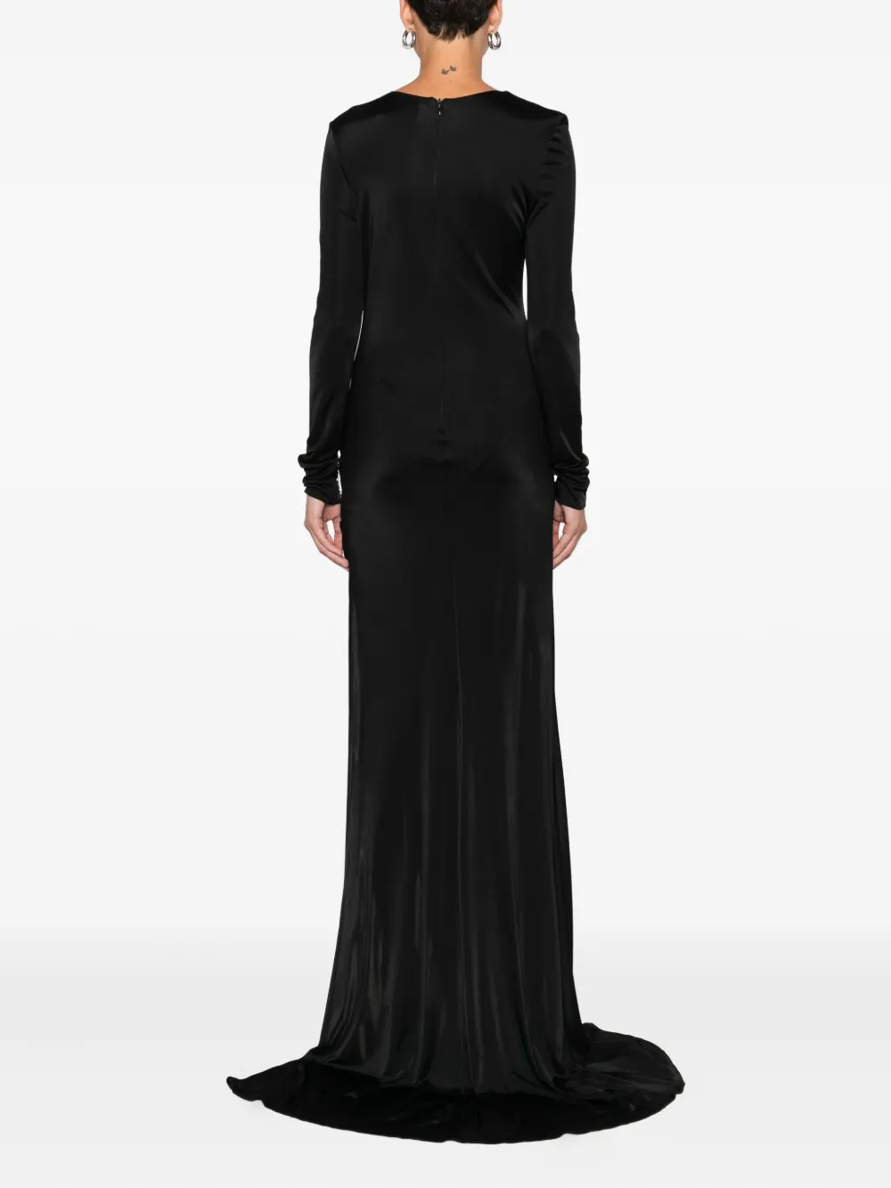 Giuseppe Di Morabito Long Sleeve Dress With Draped Design In Black