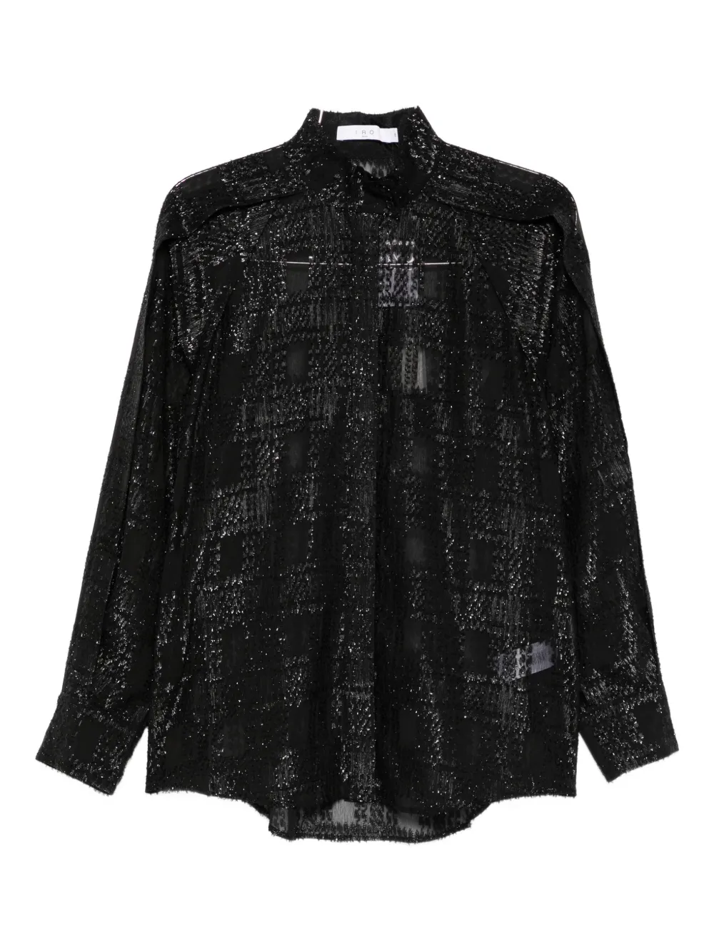 IRO patterned-jacquard blouse Zwart