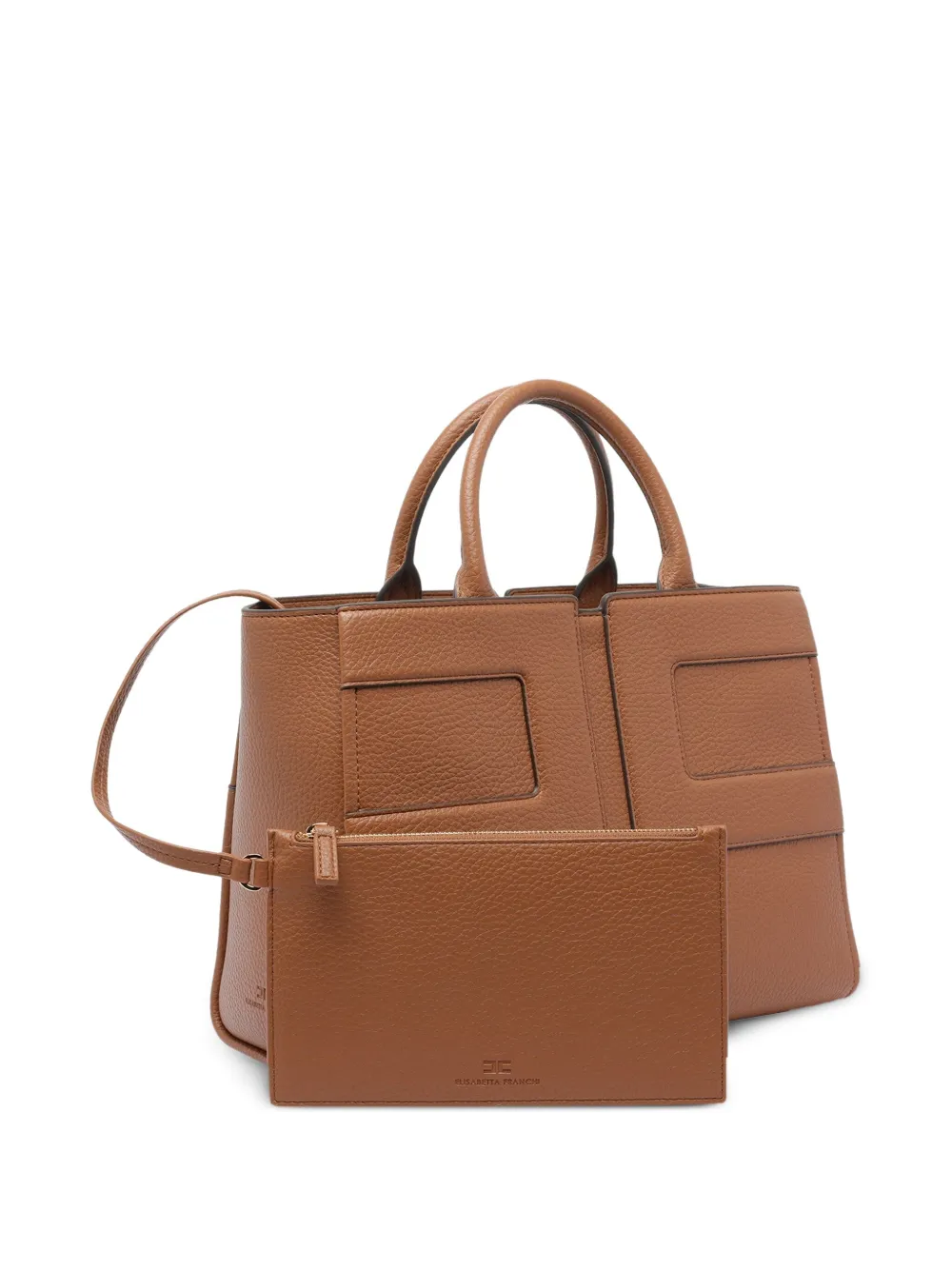 Elisabetta Franchi Handtas met logodetail Bruin